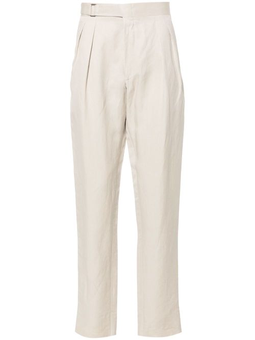 Adjuster mid-rise tapered trousers - Brown