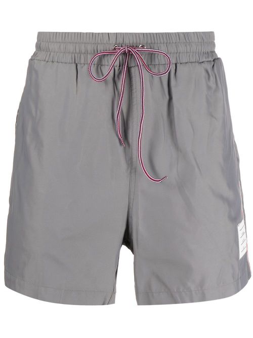 RWB-stripe swim shorts - Grey