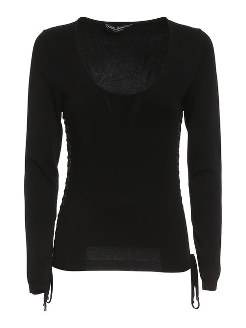 Corset style sides crewneck