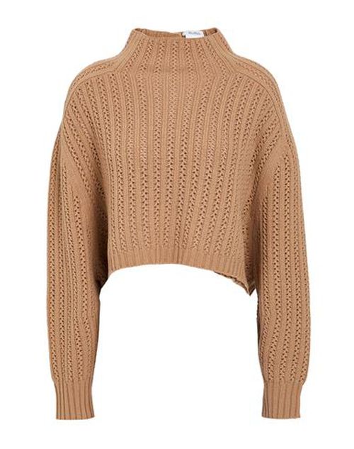 Max Mara Woman Turtleneck Camel Size L Wool, Cashmere