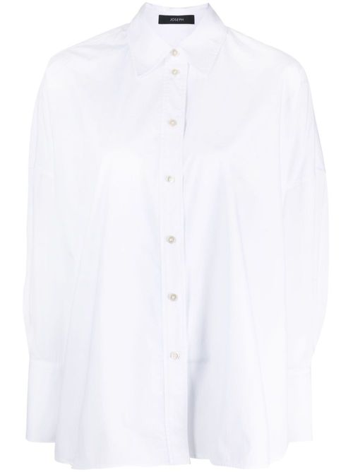 Side-slit poplin shirt - White