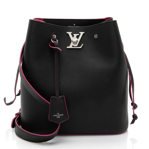 Calfskin Lockme Bucket Bag