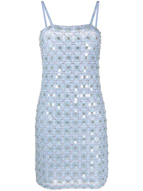 Ginny rhinestoned minidress - Blue