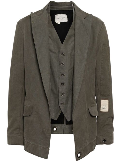 Long-sleeved cotton jacket - Grey