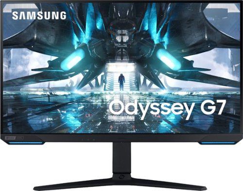 "Geek Squad Certified Refurbished Odyssey G7 28"" IPS 1 ms 4K UHD FreeSync & G-Sync Compatible Gaming Monitor with HDR - Black"
