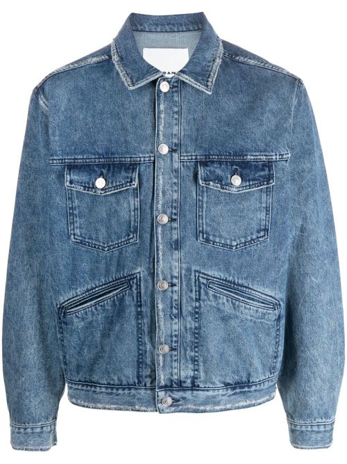 Jango logo-embroidered denim jacket - Blue
