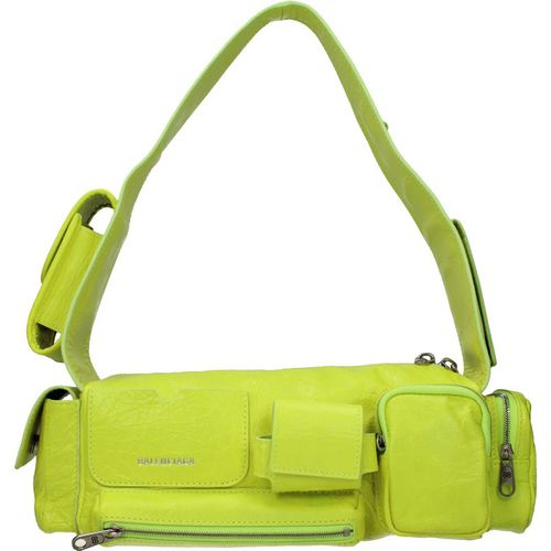 Balenciaga Superbusy Shoulder Bags Women Leather Yellow/Fluo Yellow