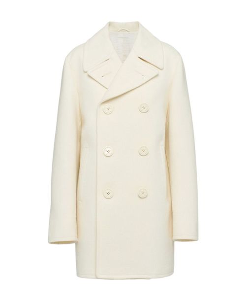 Double-breasted cloth peacoat