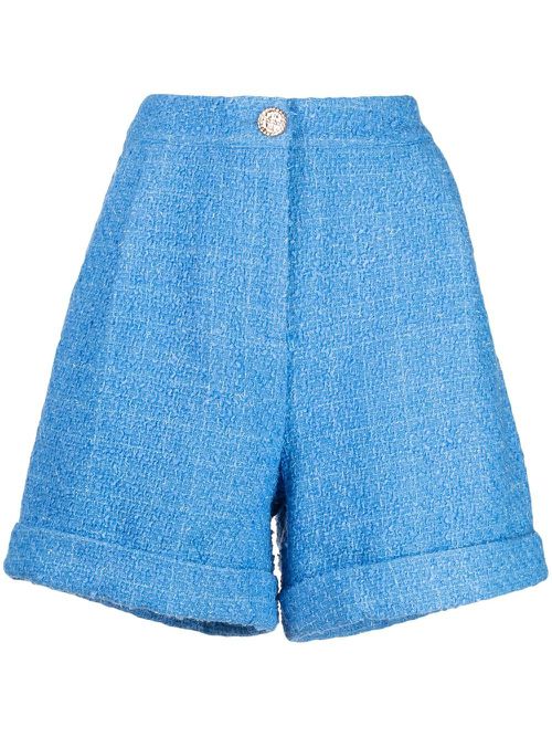 Wide-leg tweet shorts - Blue
