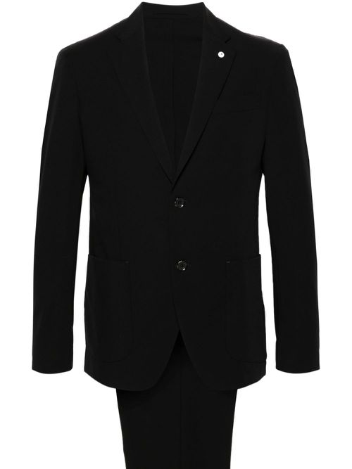 Single-breasted stretch suit - Black