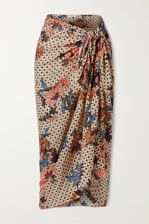 Paz Printed Cotton-blend Voile Pareo