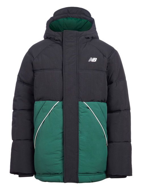 Logo-print hooded jacket - Black