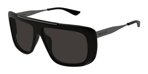 Alexander McQueen AM0492S Asian Fit 002 Men's Sunglasses Black Size 60