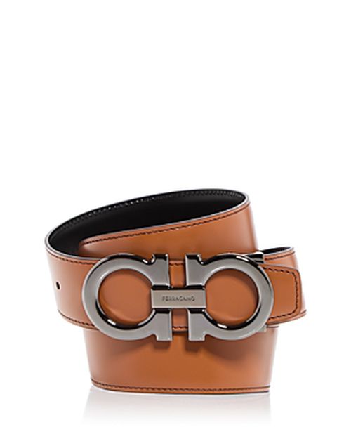 Men's Double Gancini Reversible Leather Belt