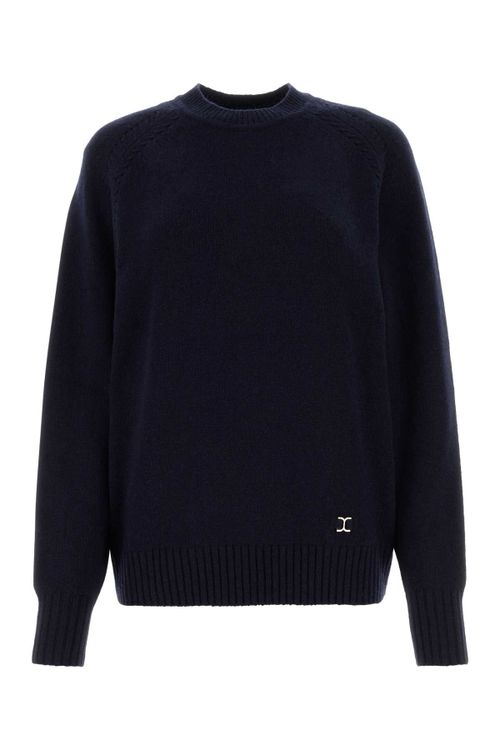 Cashmere Blend Oversize Sweater — Navy