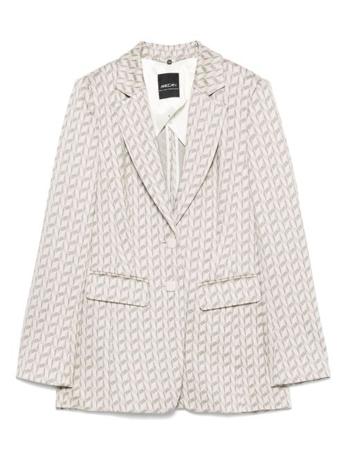 MARCCAIN graphic-jacquard blazer - Neutrals