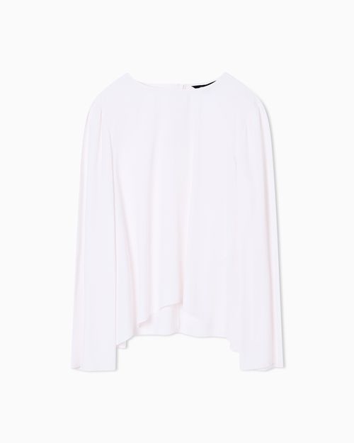 Crepe de Chine blouse with side slits