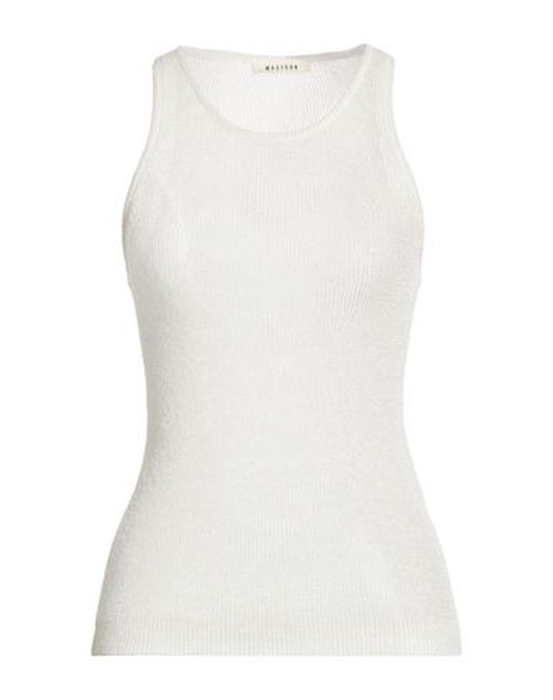 Woman Top Ivory Size L Viscose, Metallic Polyester