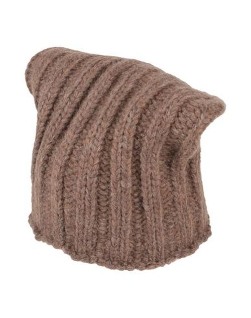 Woman Hat Khaki Size ONESIZE Baby alpaca wool, Merino Wool, Polyamide