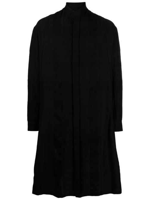 Longline button-up shirt - Black
