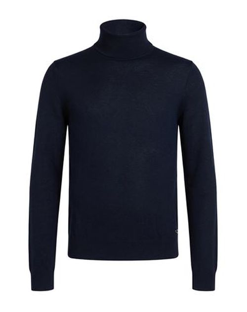 Man Turtleneck Midnight blue Size L Wool, Viscose, Nylon, Cashmere