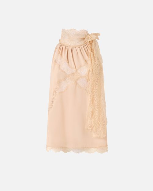 Halterneck top with lace - 36