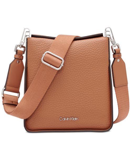 Fay Small Adjustable Crossbody with Magnetic Top Closure - Caramel
