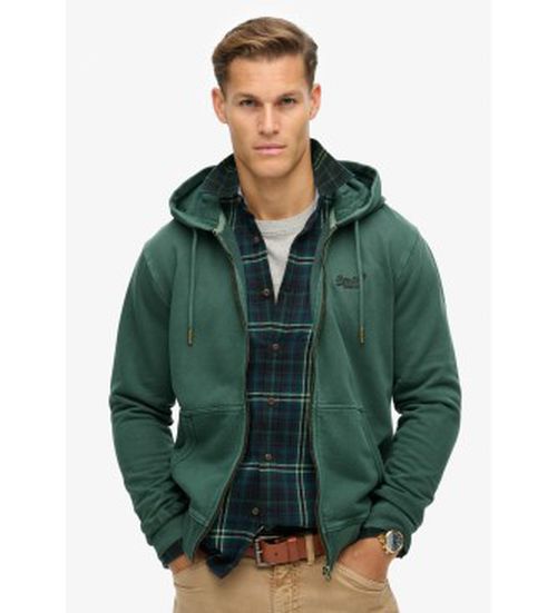 Superdry for man. M2013753A Essential washed sweatshirt green (XL), Casual, Cotton