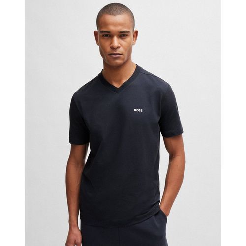 BOSS Green Tee V Mens V-Neck T-Shirt NOS - Dark Blue - Large