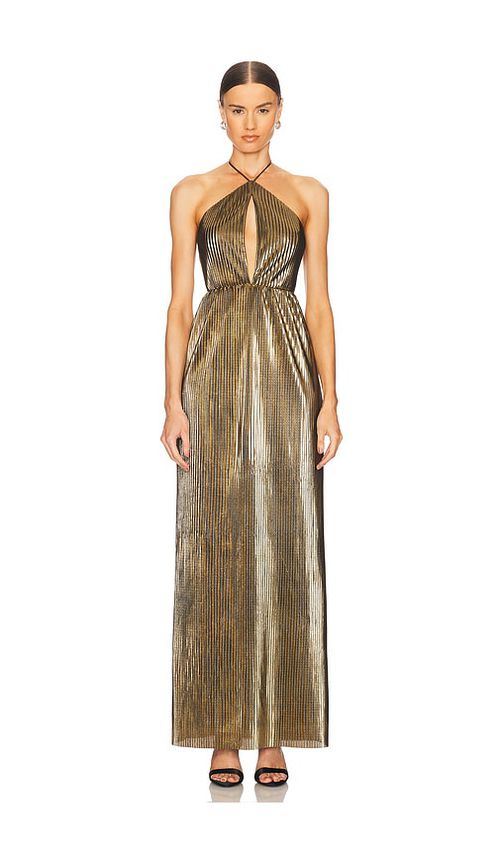 House of Harlow 1960 x REVOLVE Notte Gown in Metallic Gold.  XS. Also in L, M