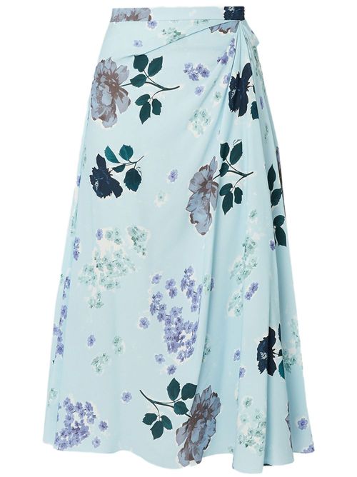 ERDEM draped midi skirt - Blue