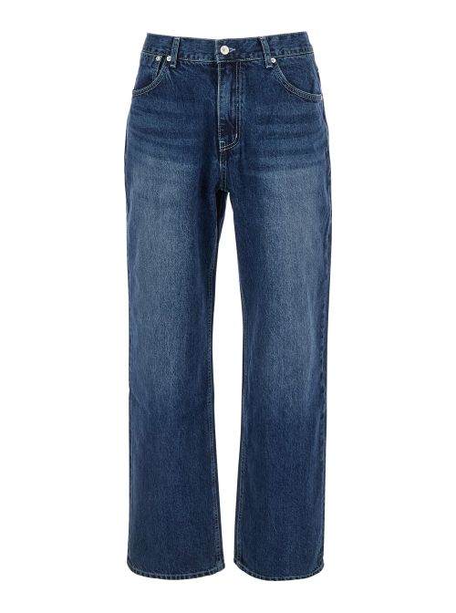 Logo-Patch Denim Jeans — Blue