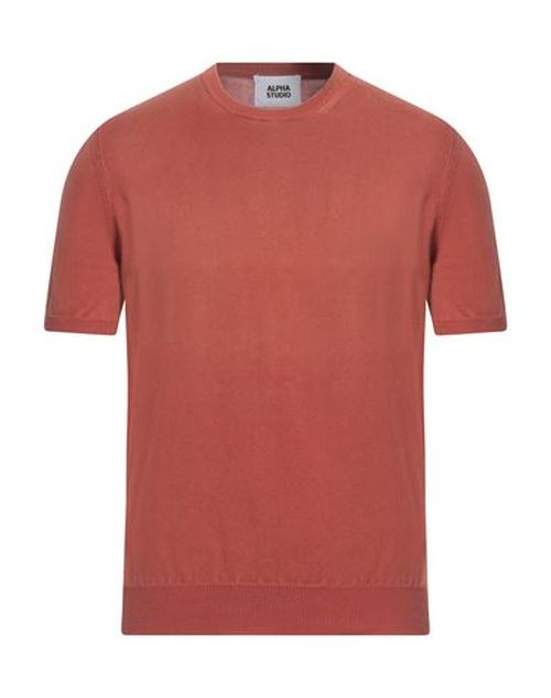 Man Sweater Rust Size 38 Cotton