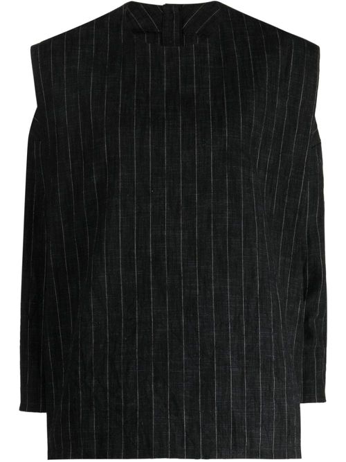 The Parchmenter striped top - Black