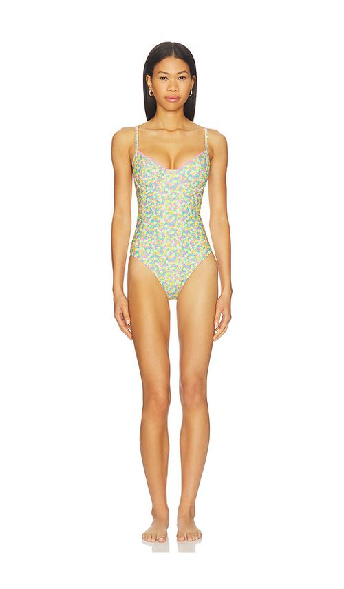 Kulani Kinis Decorative Underwire Cheeky One Piece in Yellow. - L also in M, S