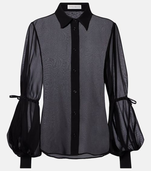 Sheer silk blouse