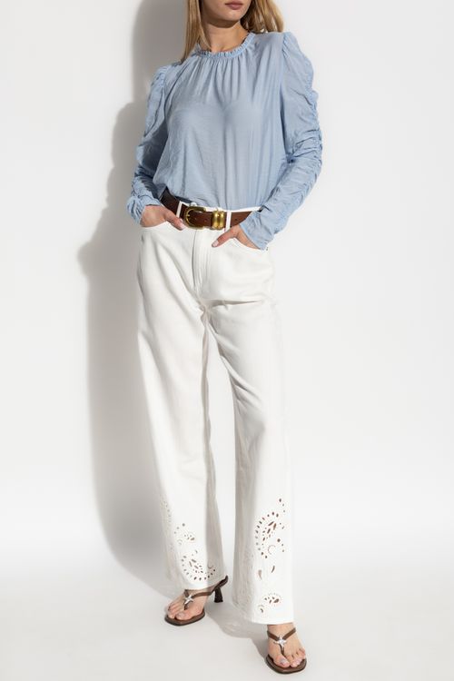 Rag & Bone  Trousers With Openwork Finishing, Women's, White
