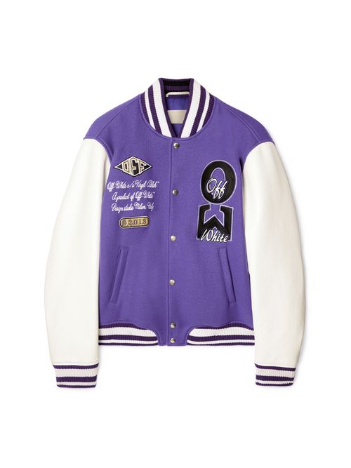 Time Leather/wool Varsity Jacket