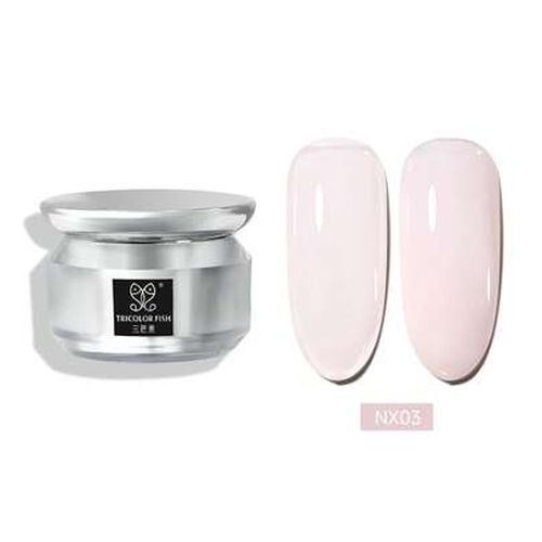 TRICOLOR FISH Builder Nail Gel, 35g Jelly Nude Pink Hard Gel For Nails Extension Gel Nail Polish Jelly Strengthener Gel Polygel Nail Art Manicure