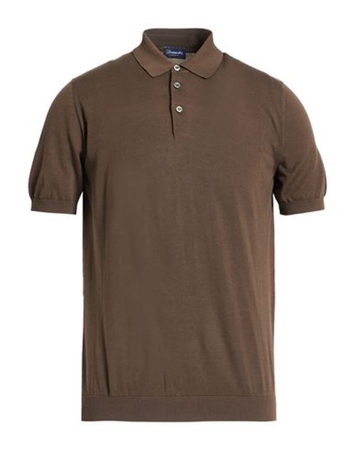 Man Sweater Dark brown Size 36 Cotton