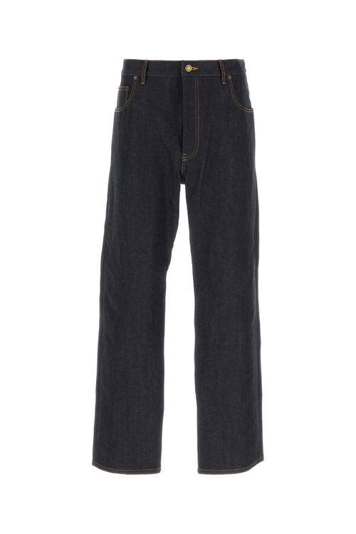 Cotton Denim Jeans — Navy