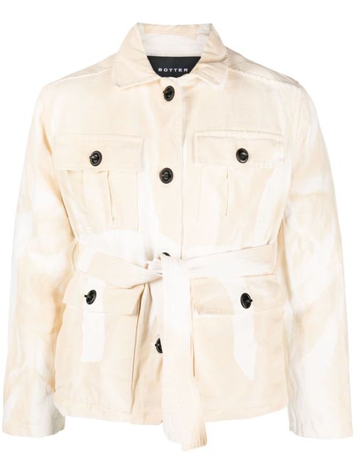 Long-sleeve belted jacket - Neutrals