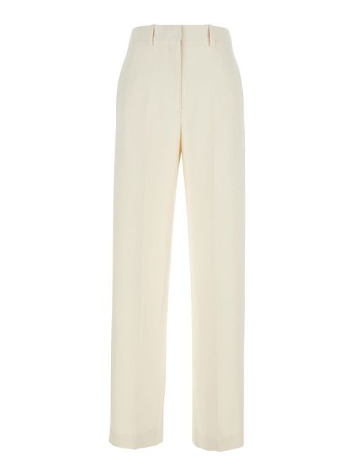 Admiral White Pants With Belt Loops In Tech Fabric Woman