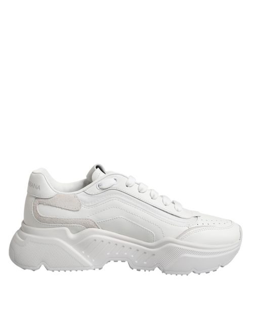 Dolce & Gabbana White Leather Daymaster Low Top Sneakers Men's Shoes Pre-Owned