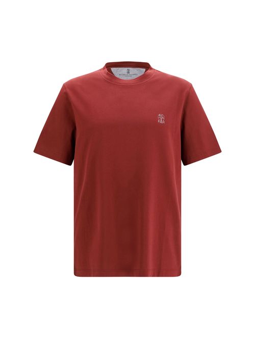 Logoed Cotton T-Shirt — Red