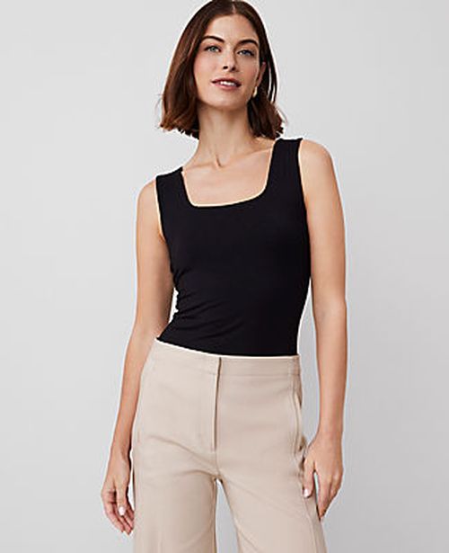 Ann Taylor Square Neck Tank Top
