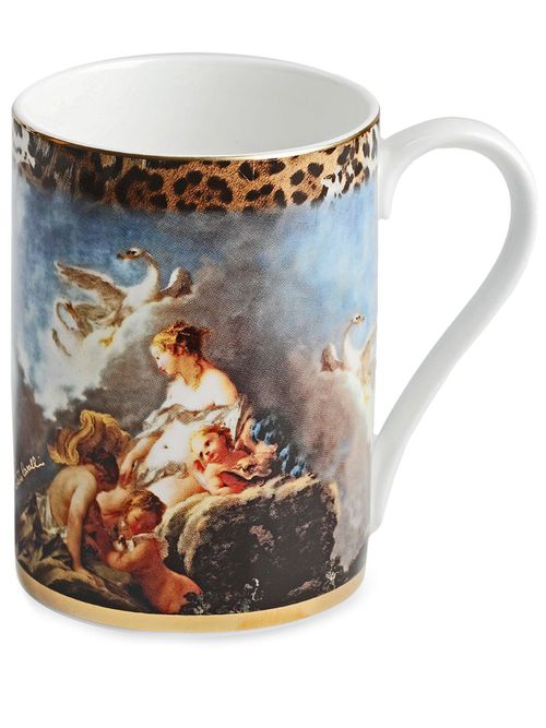 Wild Leda bone china mug - Brown