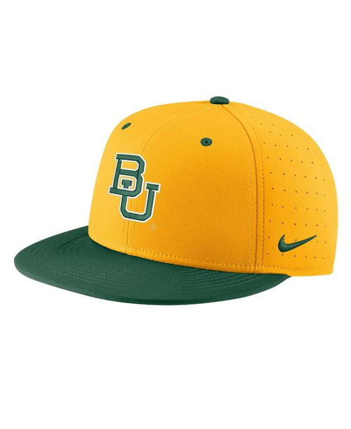 Men's Gold Baylor Bears Aero True Baseball Performance Fitted Hat - Gold
