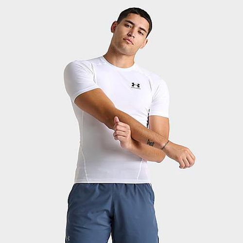 Men's HeatGear® Short-Sleeve Training Top in White/White
