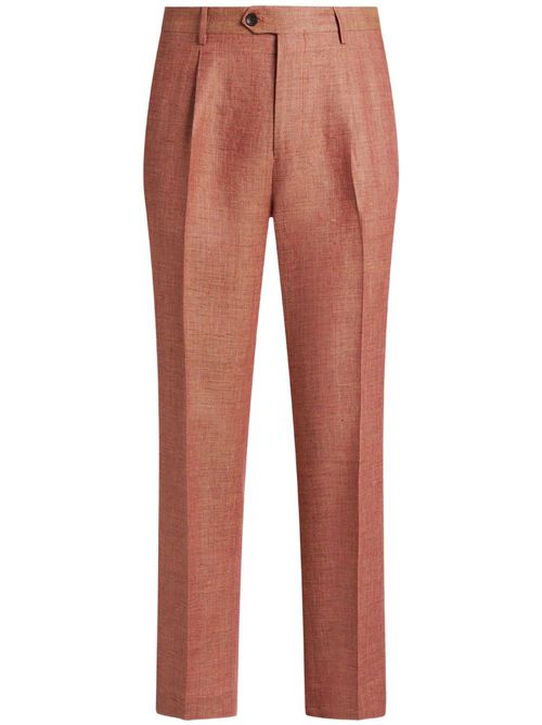 Pressed-crease trousers - Red